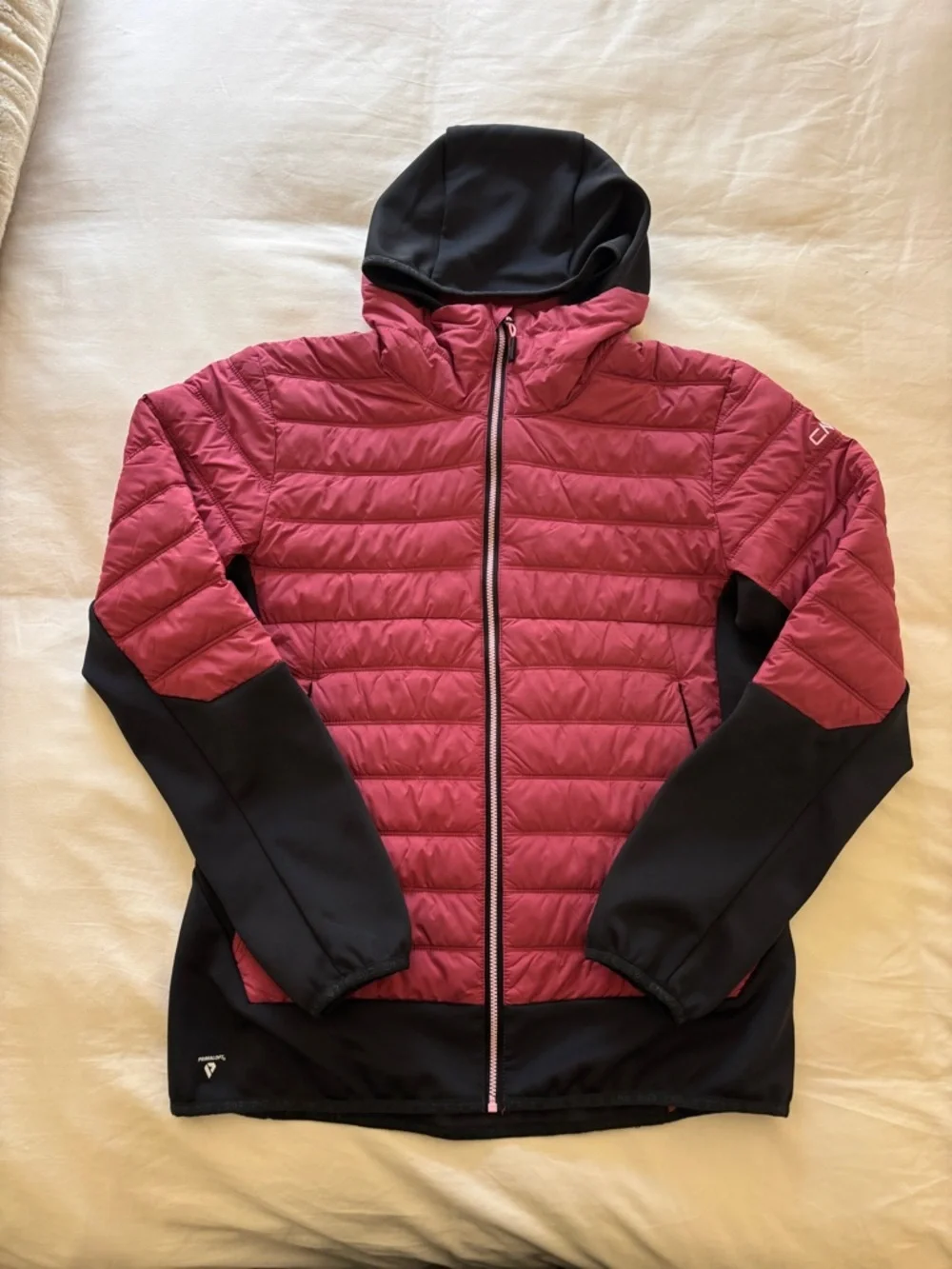 CMP puffer jacket pink black peony Unlimitech women's hybrid jacket quilted - Picture 2 of 16